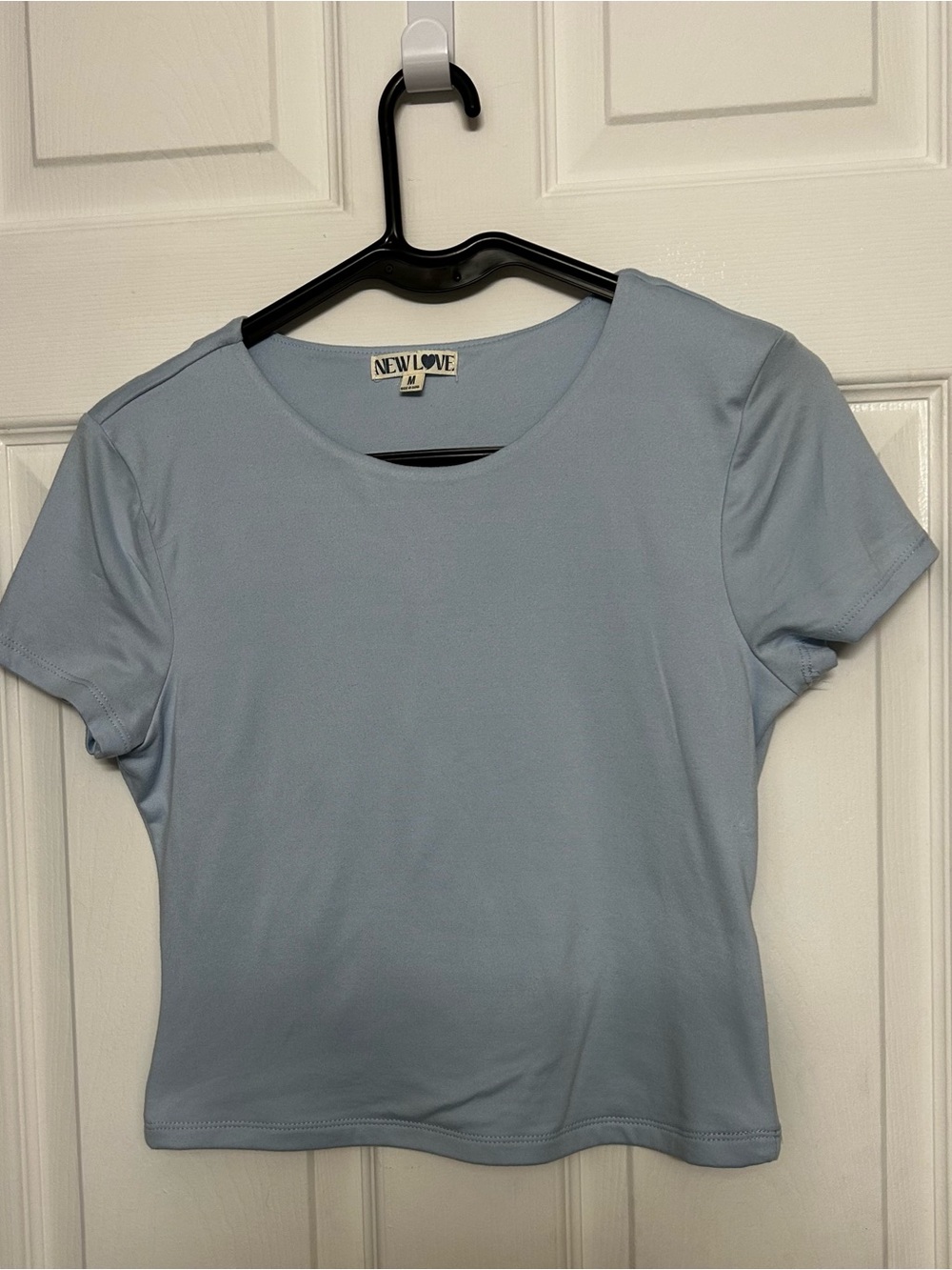 Women's Light Blue & White Short Sleeve